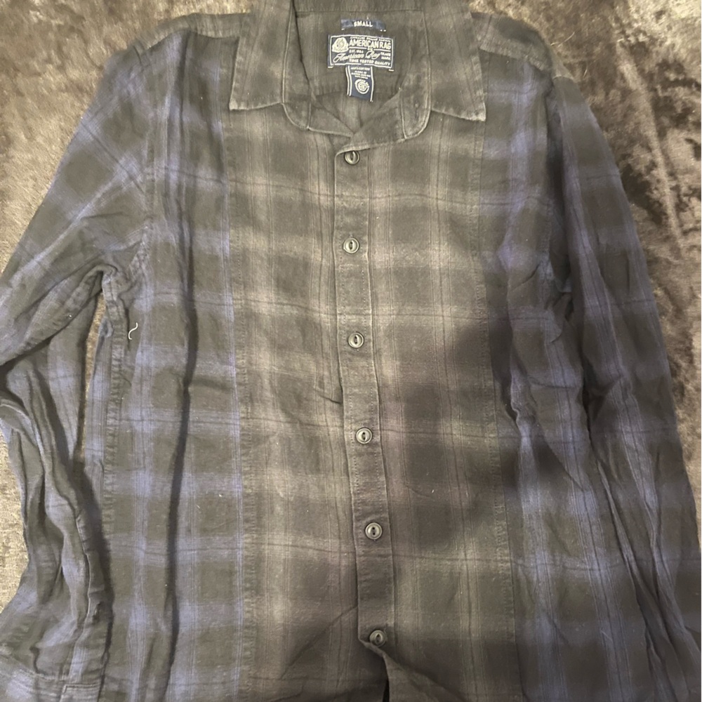 Blue/Black American Rag Mens Flannel